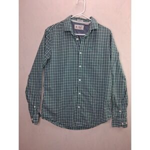 Original Penguin Plaid Button Down Shirt M Green Blue Classic Fit
